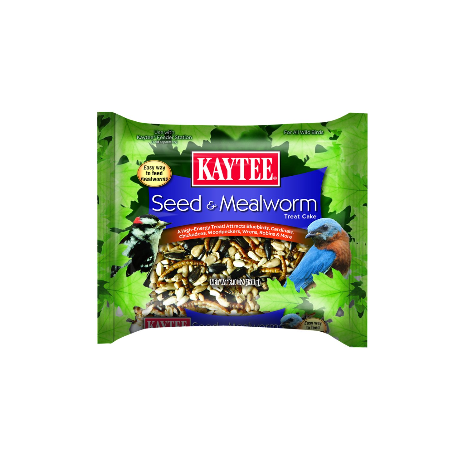 Kaytee Seed & Mealworm Treat Cake Birds Backyard Birding & Wildlife