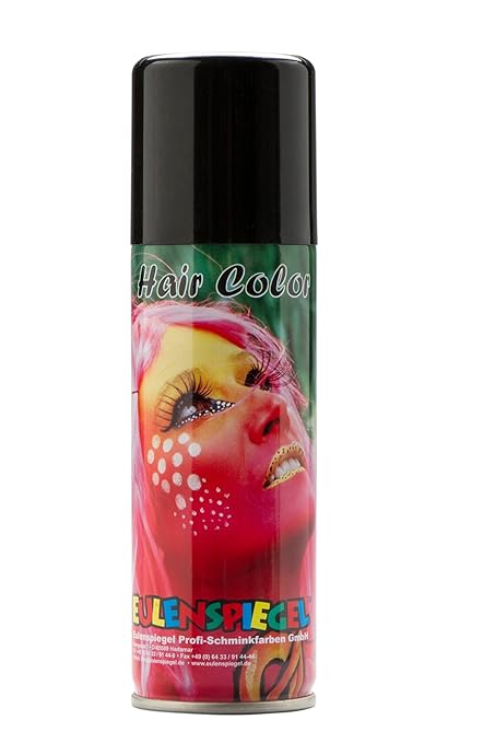 Eulenspiegel 819203 Color Haarspray, schwarz, 125 ml