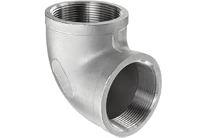 MERIT BRASS Stainless Steel 304 Cast Pipe Fitting, 90 Degree Elbow, Class 150, 2" NPT Female
