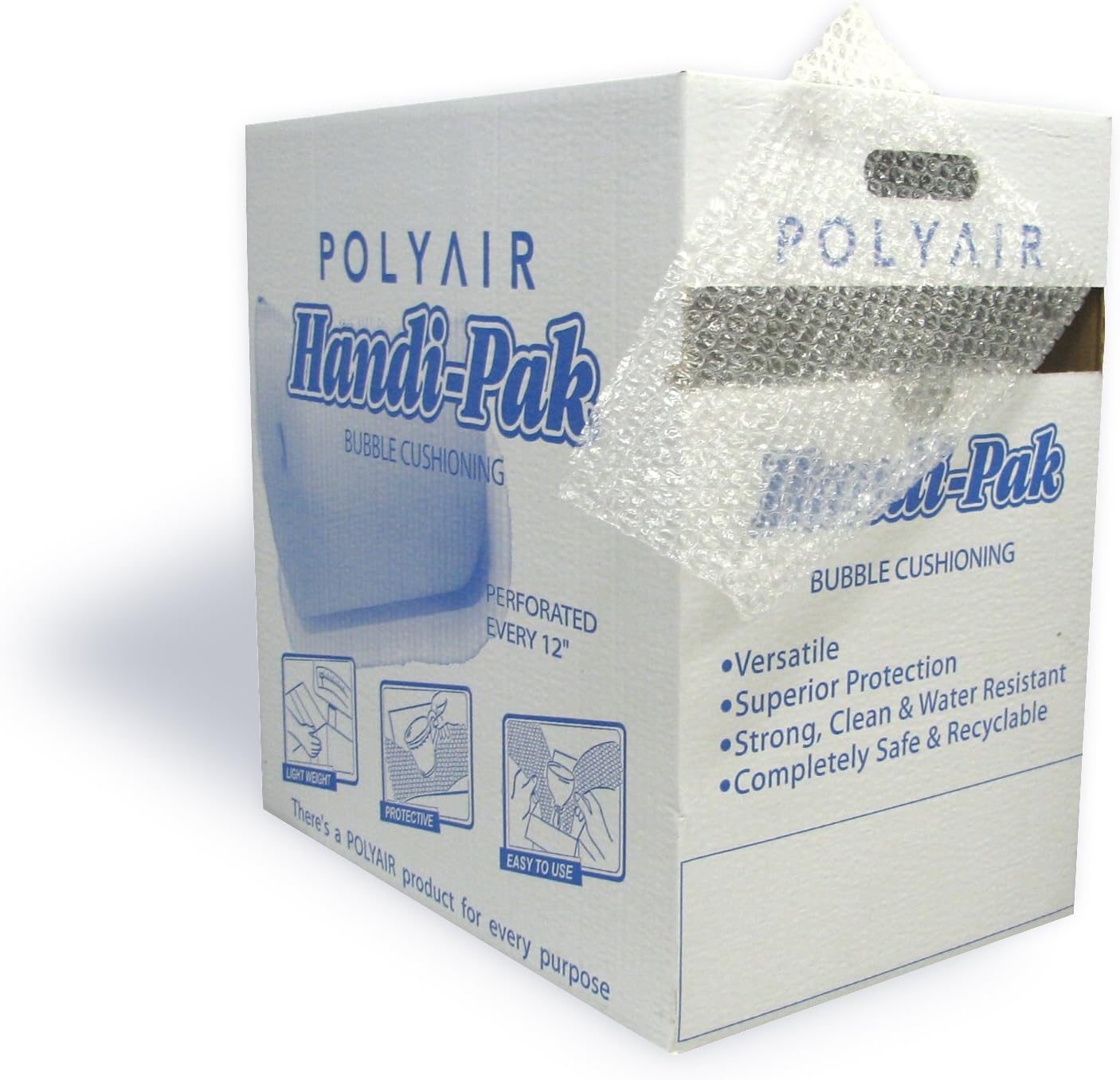 Polyair Handi-Pack HPS12 Durabubble Bubble Cushion Dispenser Style Box, 12"X 175', 3/16" Thickness