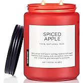 M&SENSE Spiced Apple Scented Candles for Home Natural Soy Wax 19.4oz 110 Hours Large Long Lasting Highly Scented Classic Christmas Holiday 2 Wicks Candle Gift Home Decor