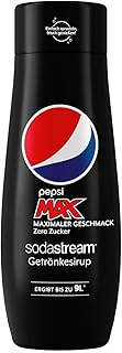 SodaStream Sirup Pepsi Max - 1x Flasche ergibt 9 Liter Fertiggetränk, Sekundenschnell zubereitet und immer frisch, Cola free 440 ml