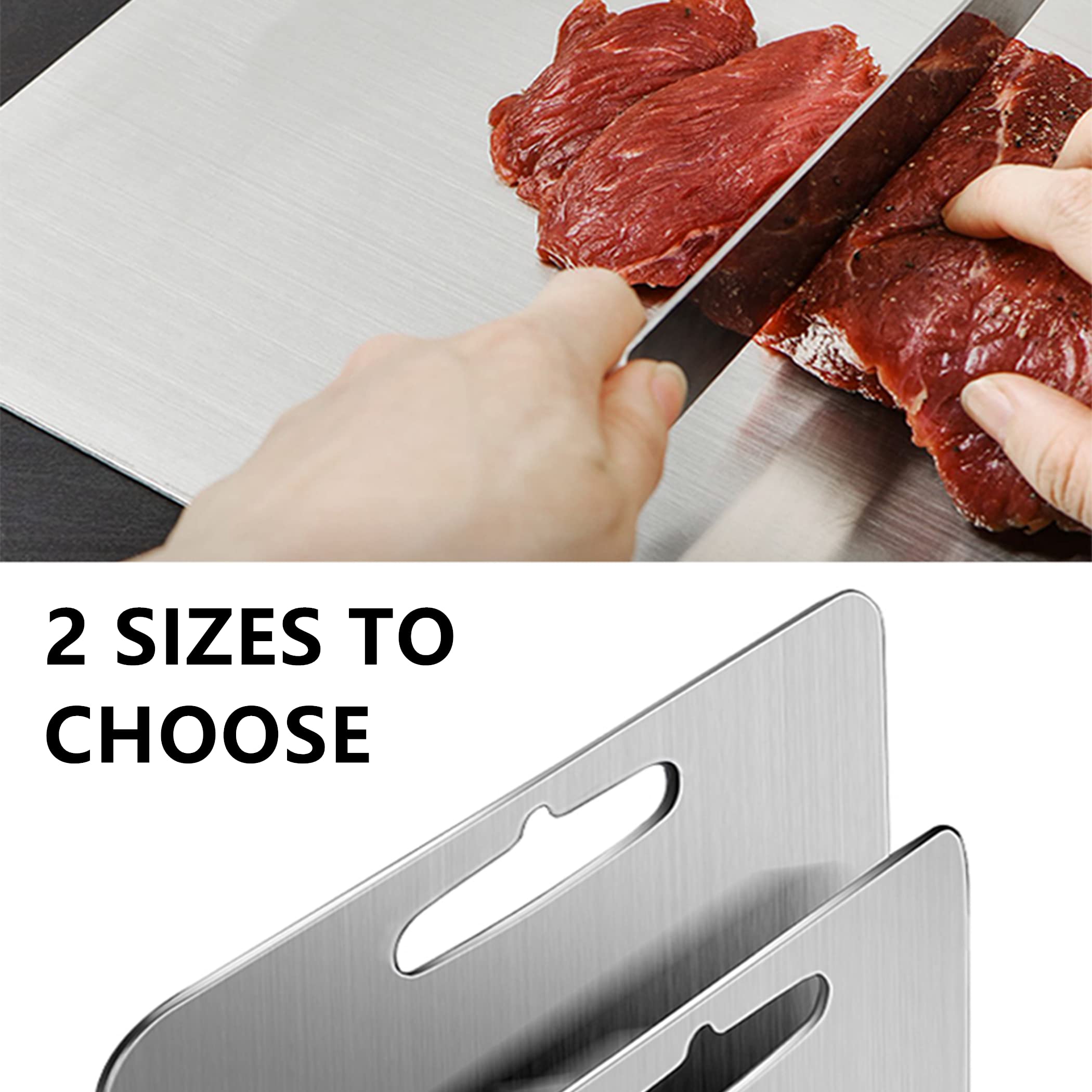Stainless Steel Cutting Board for Kitchen Heavy Duty Chopping Board (X-Large, 16.1