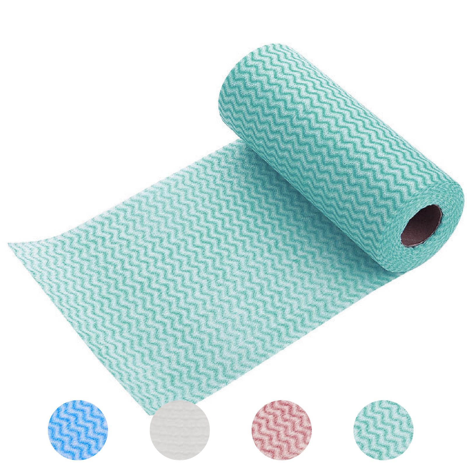 sukevitor 50Pcs All Purpose Disposable Dish Cloths, Reusable Cleaning Cloths to Clean Surfaces for Kitchen All Purpose Cleaning Cloth (Green)