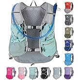 Lightweight Running Vest for Women and Men Hydration Backpack Pack with 1.5L Water Bladder Bag Running Gear Accessories for Hiking Trail Cycling Marathon