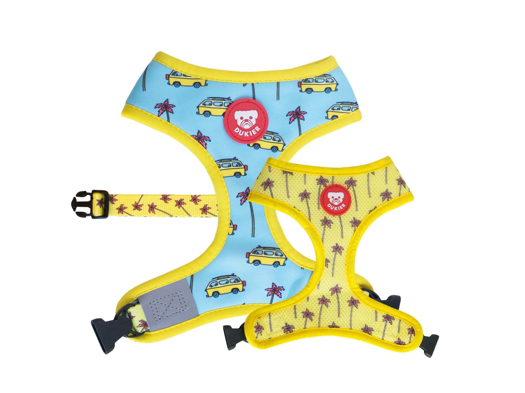 DUKIER - Reversible Dog Harness, Anti-Pull Breathable Reflective Pet Vest Neoprene Mesh, California Design, Size S