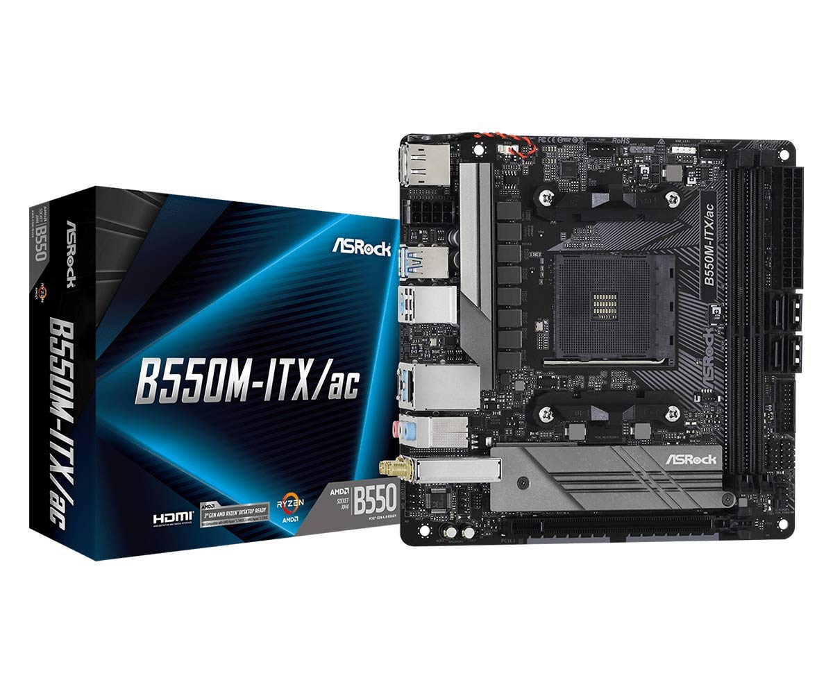 Photo 1 of ASRock B550M-ITX/AC Supports 3rd Gen AMD AM4 Ryzen™ / Future AMD Ryzen™ Processors motherboard Mini ITX