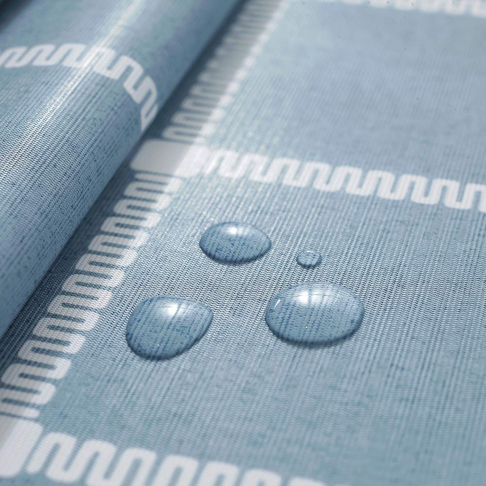 rismart Rustic More Patterns Water Resistant PVC Tablecloth Rectangle Oil-proof Table Cloth,Blue,140 x 200 cm