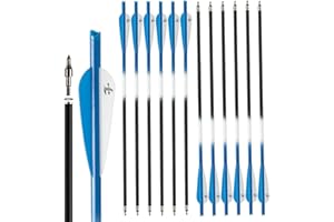S F Crossbow Bolts Crossbow Arrows Carbon Archery for Hunting and Target Practice(Pack of 12)