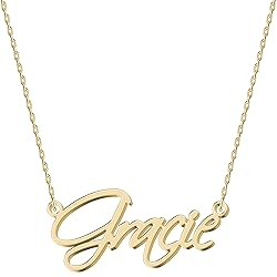 UMAGICBOX Personalized Serenity Name Necklace 18K