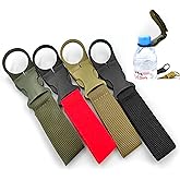 lightstar 4pcs Hanging Bottle Buckle Clip Carabiner, Portable Mineral Water Bottle Clip for Outdoor Camping Hiking Traveling