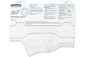 KIMBERLY-CLARK PROFESSIONAL SCOTT Personal Seats Sanitary Toilet Seat Covers, 125/Pack