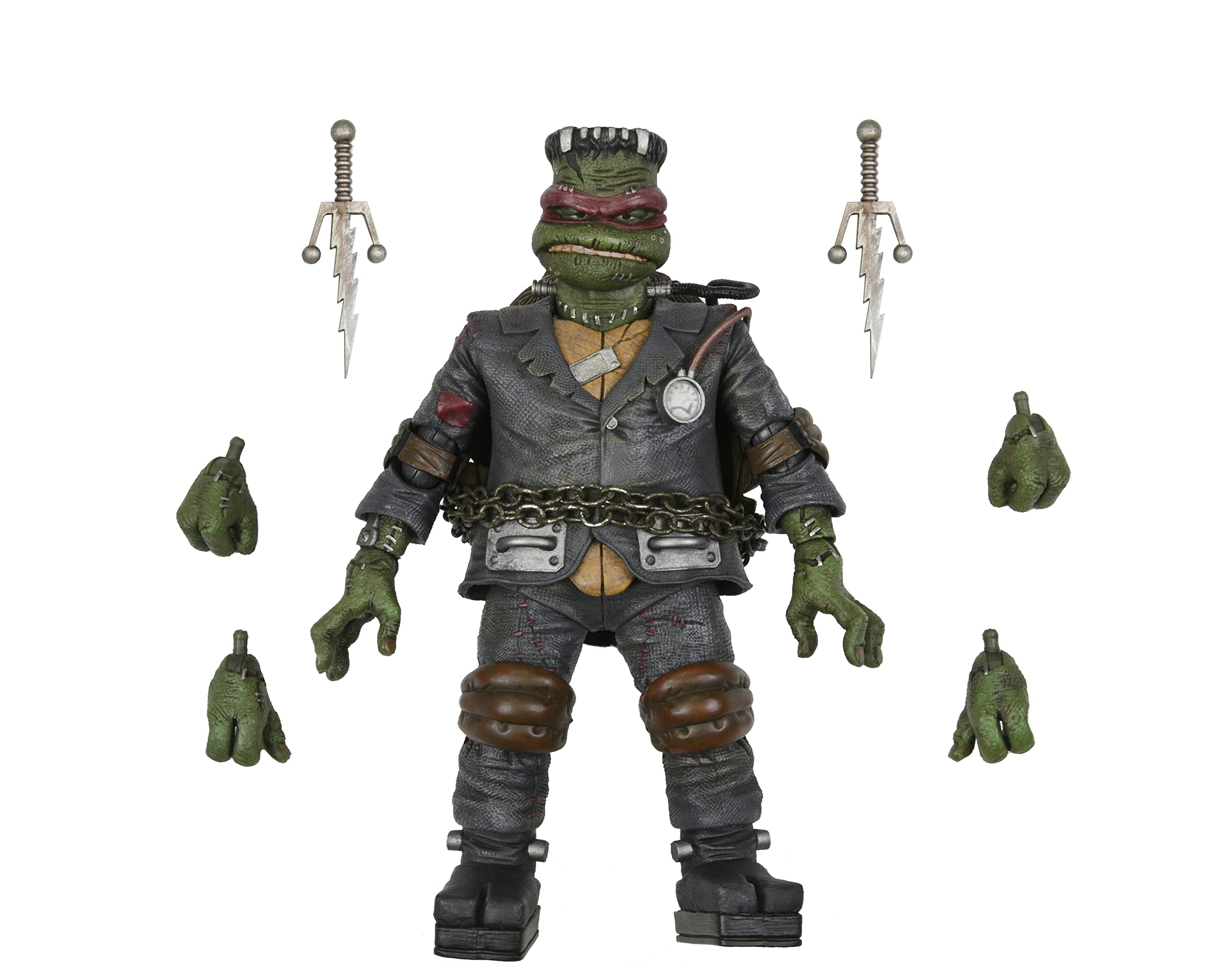 7" Universal Monsters Ultimate TMNT Raphael As Frankenstein Figure, Silver