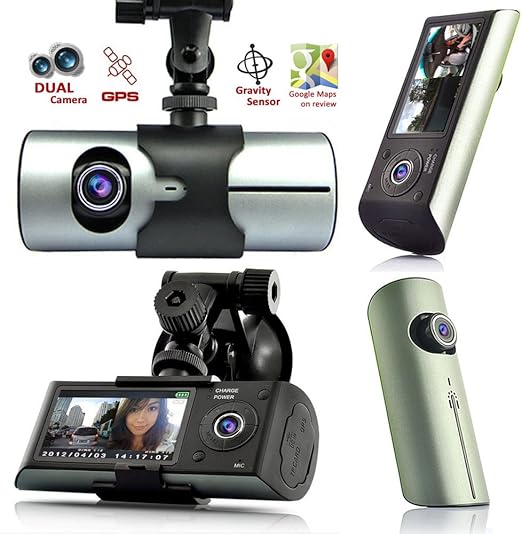 Amazon Com Indigi Gps Tracker Dash Cam Camara Dual Conduccion Grabadora Frontal Soporte Trasero Google Map