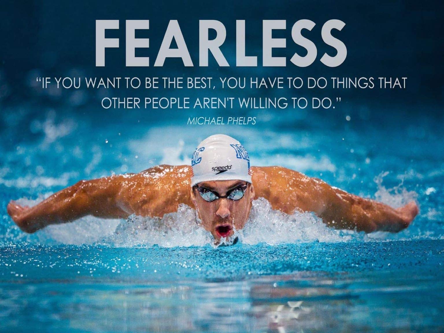 Michael Phelps Motivational Quotes HD Poster 12x18 - Inspire Greatness in Home, Office & Gym