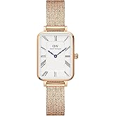 Daniel Wellington Roman Numerals Watch - 316L Stainless Steel Case, Leather or Stainless Steel Strap, Blue Hands, Analog Watc