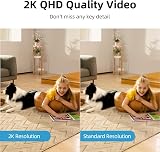 aosu 2K WiFi Indoor Camera Nanny Cam Baby Room Home Pet Monitoring 360 View view 3