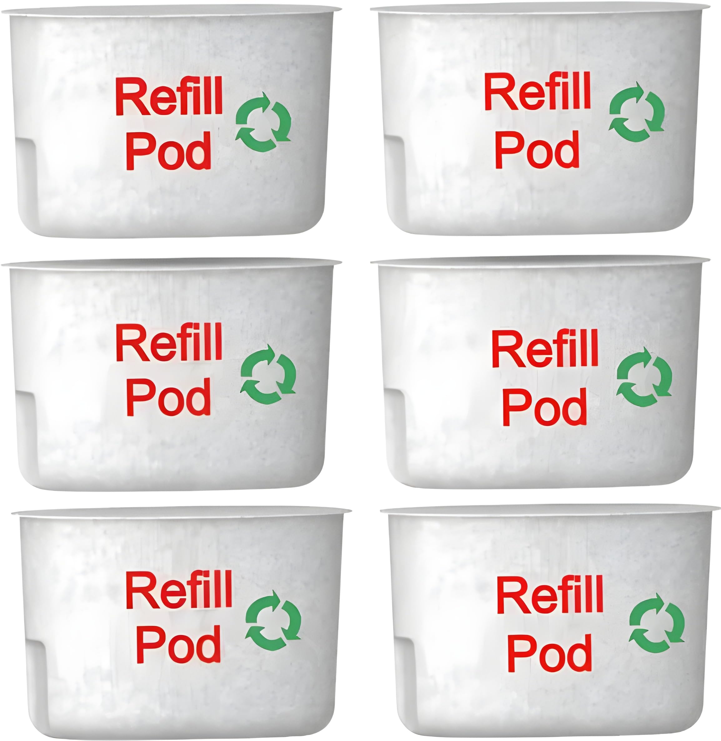 PurePods Refills for Reusable Water Filter Cartridge Compatible with Refillable Brita Maxtra* & Maxtra+* Jugs (Pack of 6)