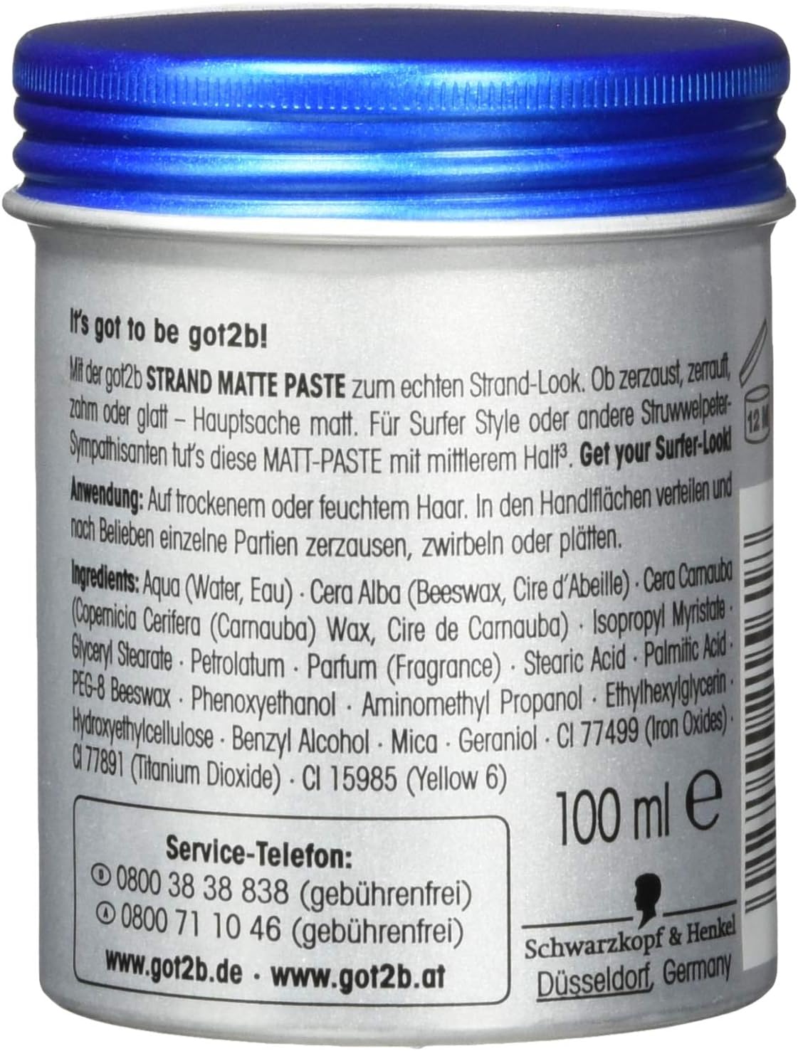 got2b Beach Styling Paste for Matte Surfer Looks Hair Wax for Men for Scratching Texturing or Taming without Gluing - Image 3