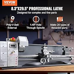 VEVOR Metal Lathe Machine, 8.3'' x