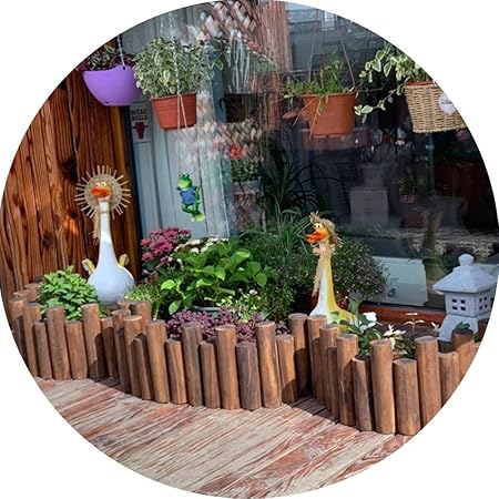 Zengai Gartenzaun Rasenkanten Beeteinfassung Wetterfest Impragniert Kleiner Zaun Draussen Terrasse Rasen Dekoration Freistehend 90cm Lang Color A Size H10 15cm Amazon De Garten