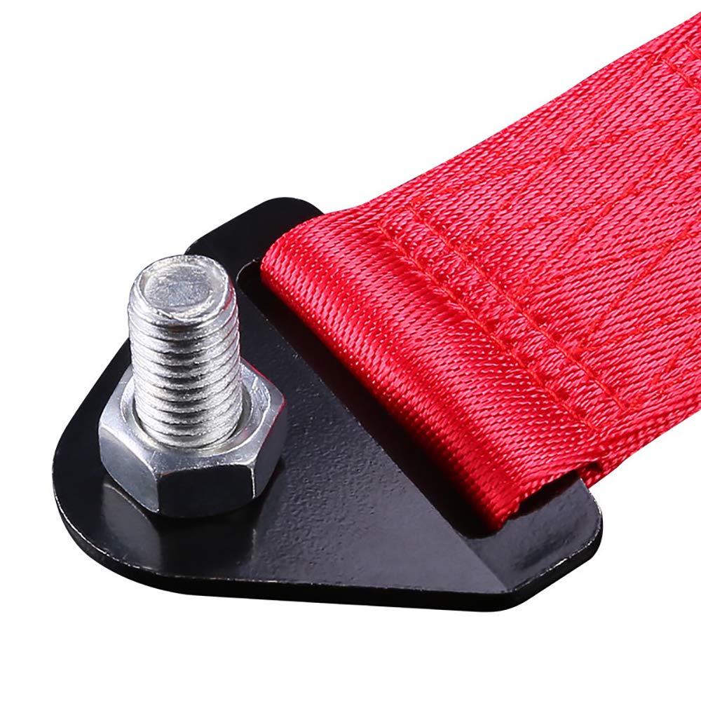 Dorhea Tow Strap Racing Red High Strength Short Tow Strap Universal