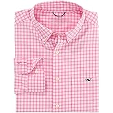 vineyard vines Mens Skysail Gingham Performance Cotton Shirt