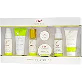 Pure Fiji Body Collection 7-Piece Set - Bath & Body Gifts: Coconut Lime Blossom Scented - Mist, Oil, Butter, Lotion, Soap, Hand Cream - Travel Size