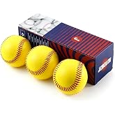 JIOBOLION Official Size &amp; Weight Baseball for Training - Synthetic Leather Cover with Cork Rubber Core | Red, Yellow