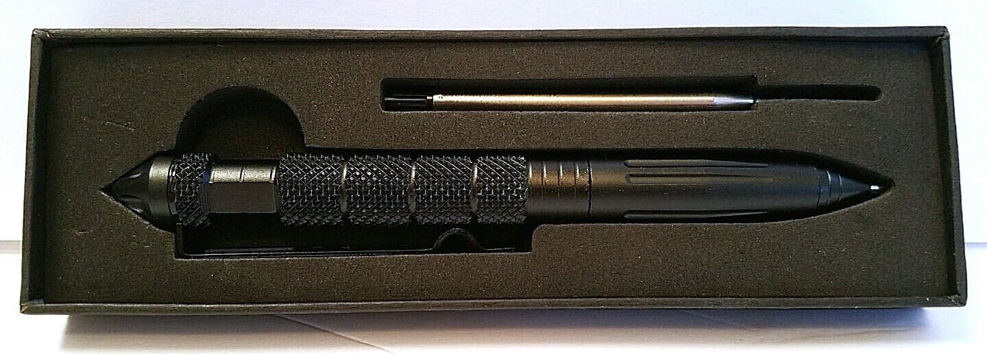 Hardened Aircraft Aluminum Tactical Pen with Glass Break Tip