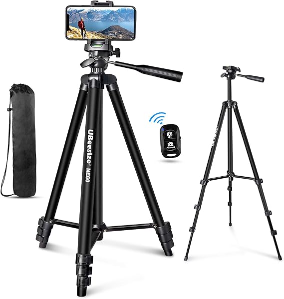 Trépied Extensible 60" Avec Télécommande - Support Téléphone Et Tablette