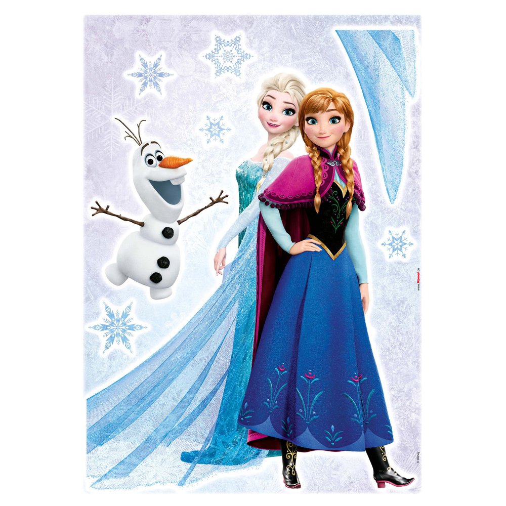 Komar 14046H Deco Sticker, Frozen Sisters Design, 1 Item, Multi-Coloured.