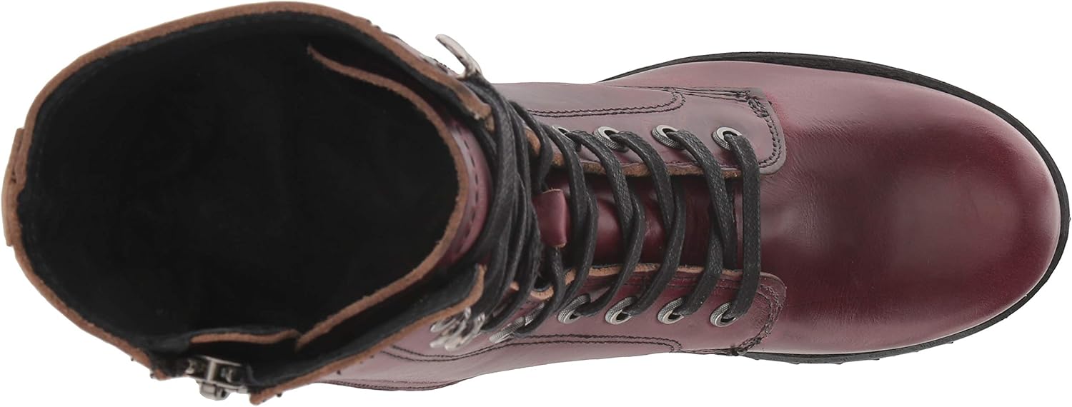 frye women's sabrina moto lace up combat boot