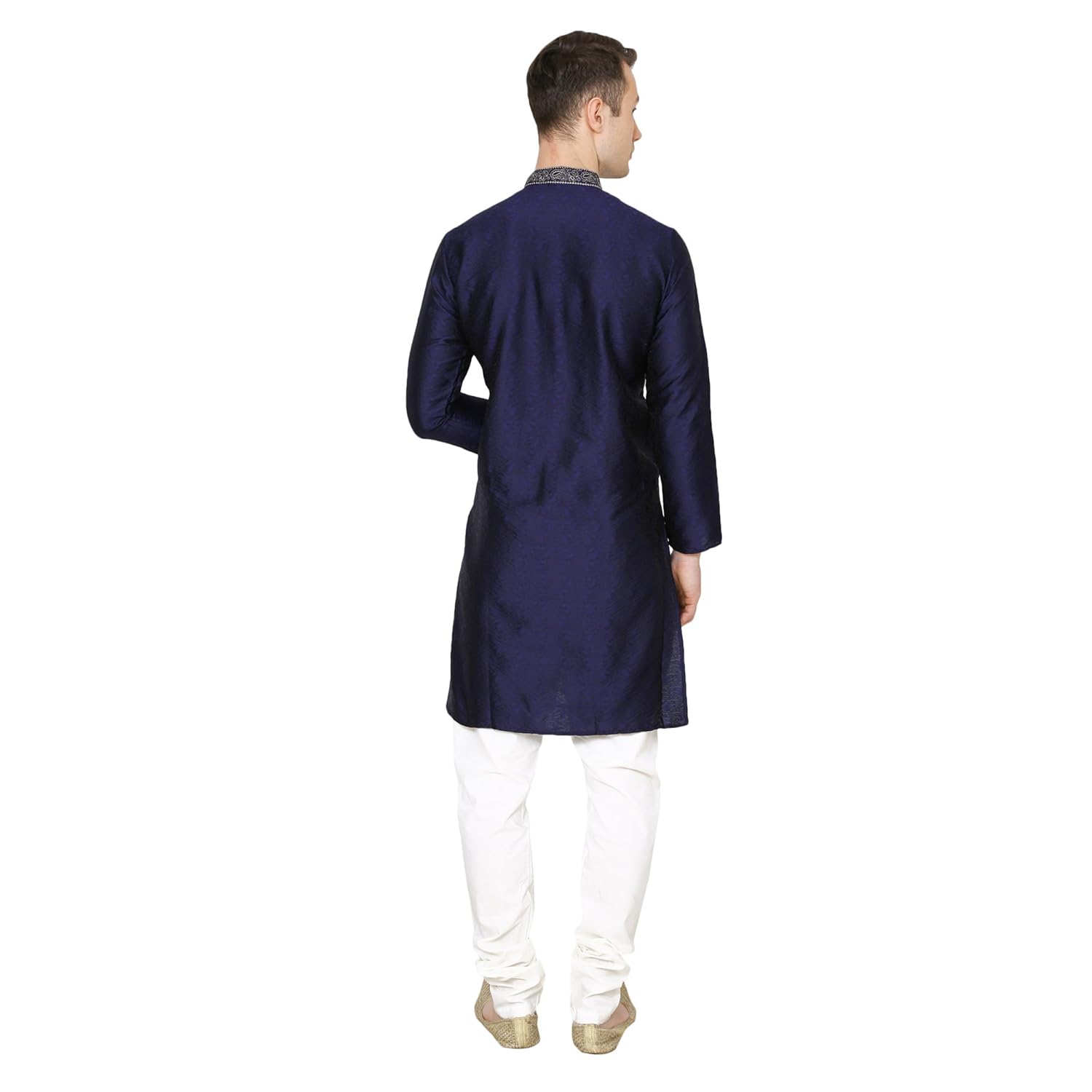 royal kurta men's jacqaurd silk embroidered kurta pyjama set