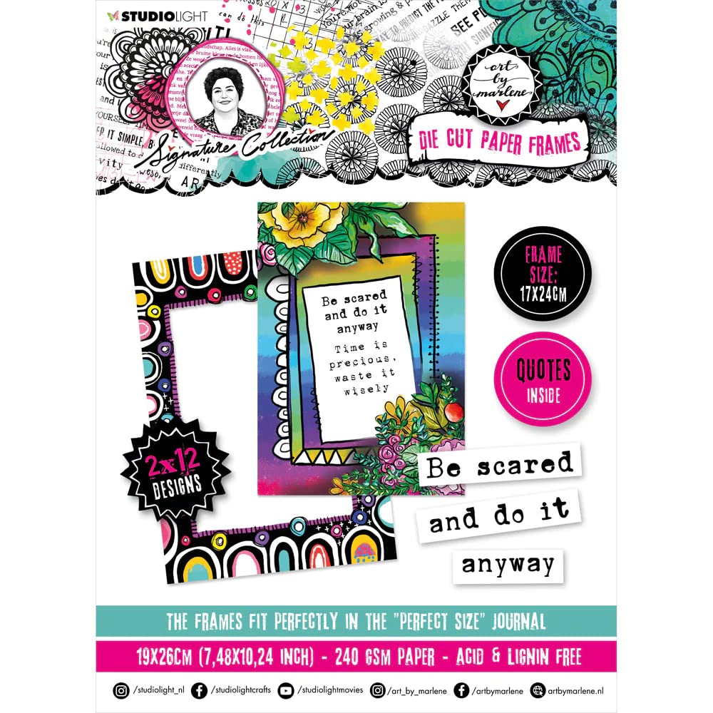 Art By Marlene Die-Cut Paper Frames 24/Pkg-Nr.40, Die-Cut Paper Frames