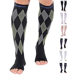 Doc Miller Open Toe Compression Socks, 30-40