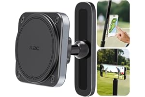 A2C Upgraded Magnetic Golf Cart Phone Holder Compatible with MagSafe iPhone 17 Pro Max 16 Plus 15 14 13 12 Fits EZGO Club Car Yamaha Icon, Golf Cart Accessories Essential Gift for Father Men Dad Women