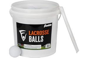 Franklin Sports Lacrosse Balls Bucket - Bulk Pack of (40) Official Size White Lax Balls for Practice + Training - 40 Pack Buc