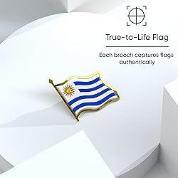 Uruguay Flag Lapel Pin - Enamel Metal National