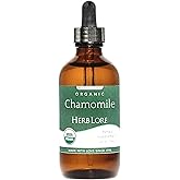 Herb Lore Organic Chamomile Tincture - Liquid Chamomile Drops for Babies & Adults - Melatonin-Free Sleep Supplement (4 fl oz)