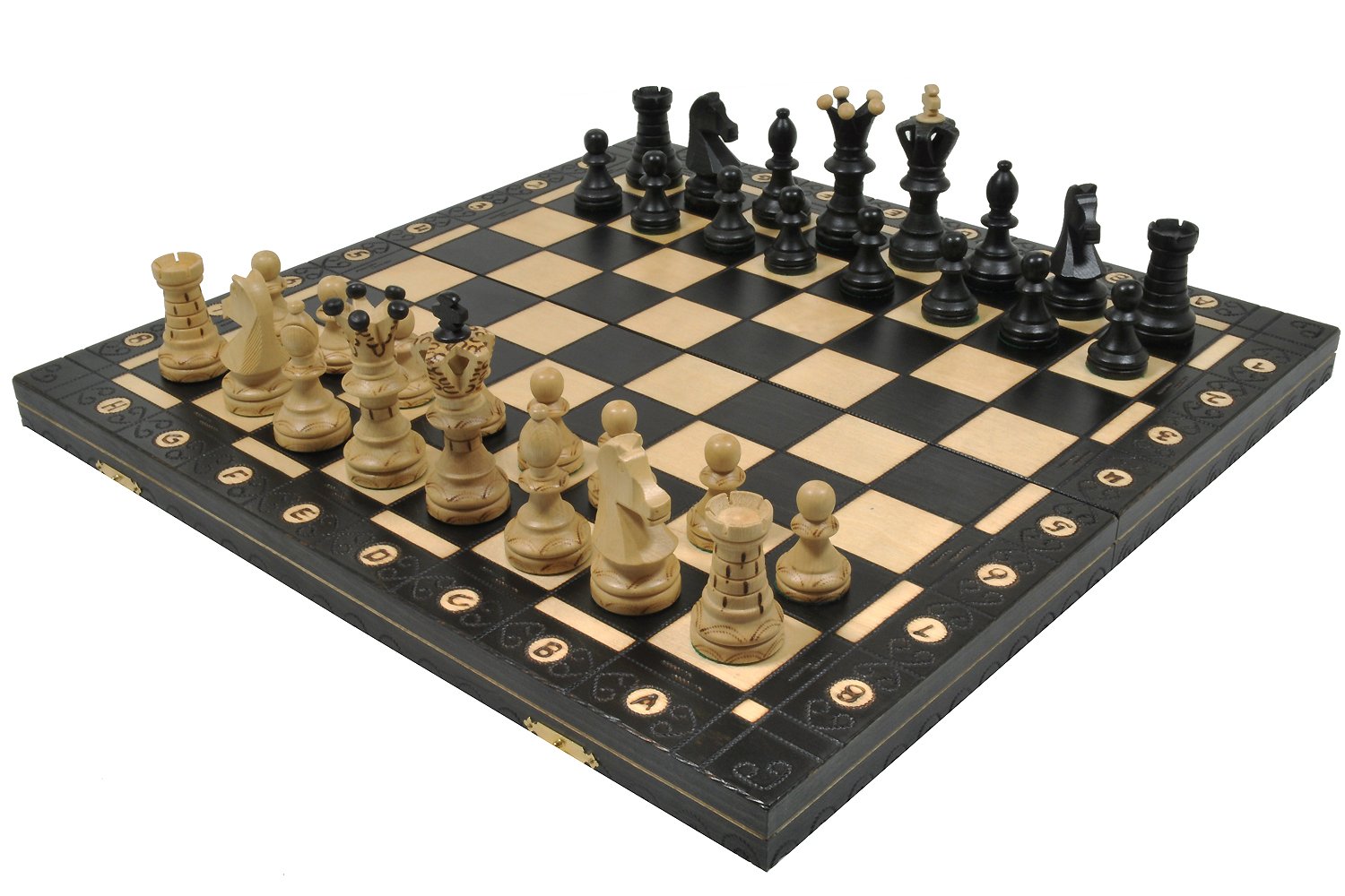 Photo 1 of Ambassador Chess Wooden - Black Board 21x21 Inches