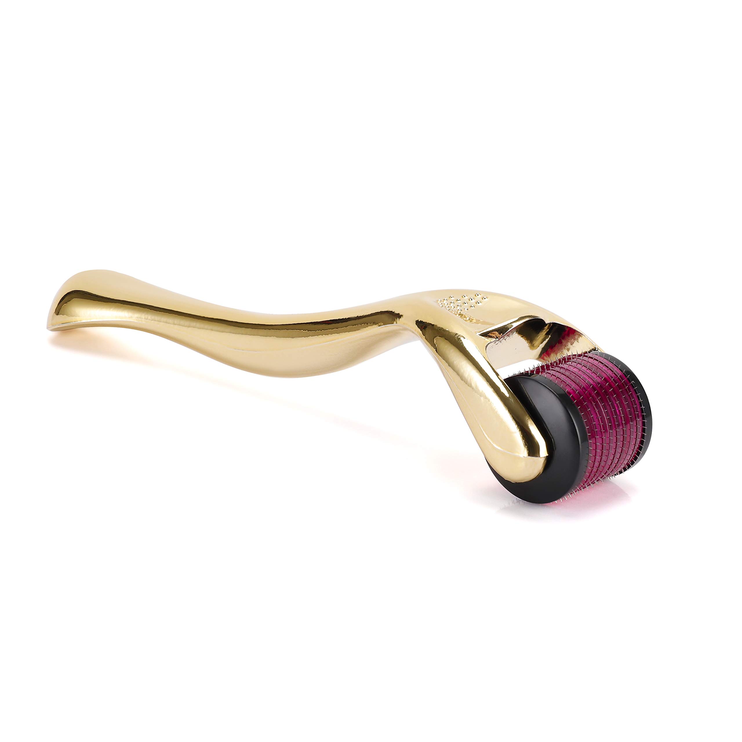 Derma Roller 0.5mm, AISONBOO Needle 540 Titanium Micro Needles Roller for Hair Loss, Wrinkles, Sun Damage, Dark Spots, Ance Scars, Cellulite, Stretch Marks to Use on Face, Eyes, Body