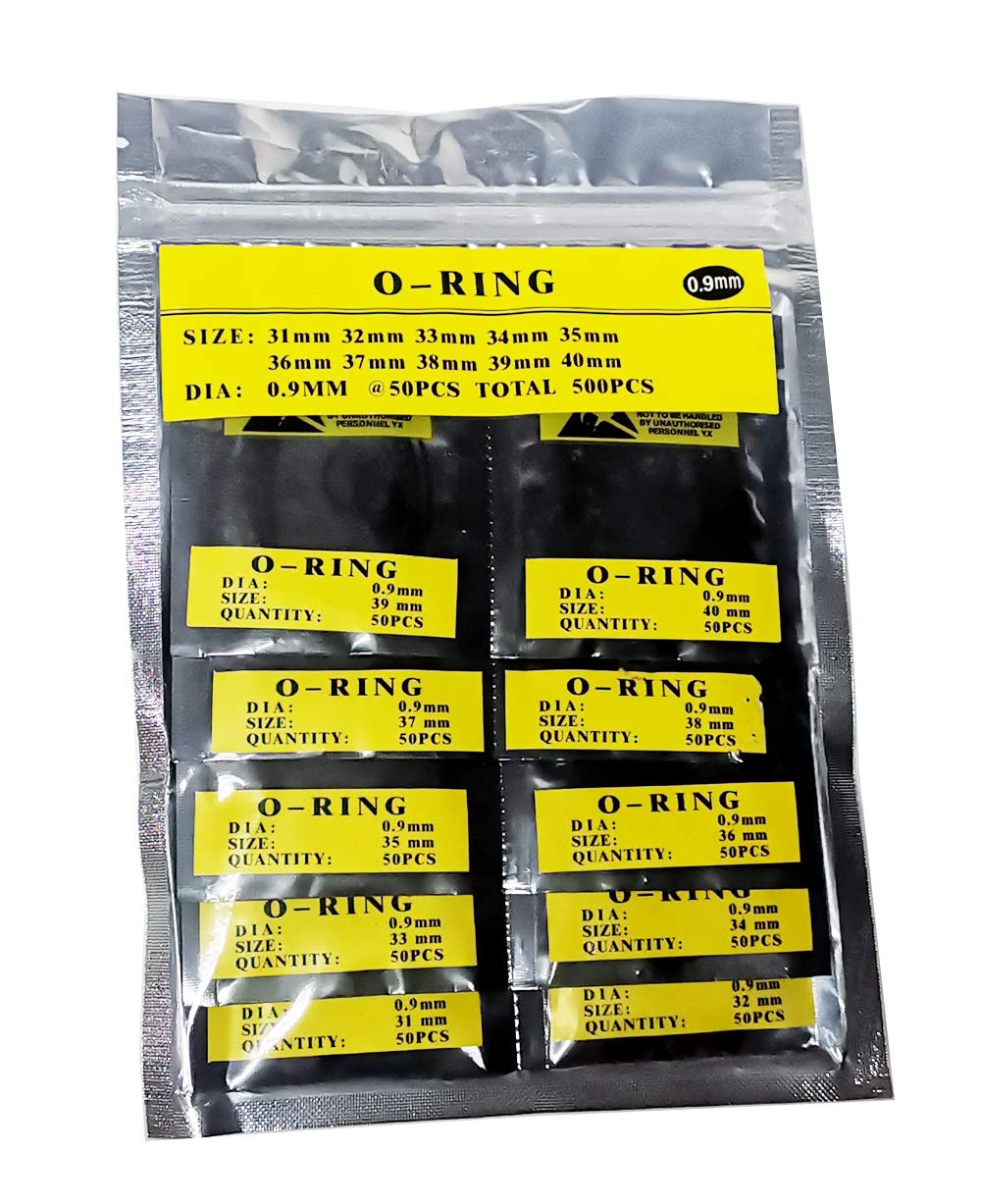 LLF Watch Gaskets Replacement kit, O Ring Watch Back Gasket Rubber Seal Washers Set Backs (0.9MM(31MM-40MM))