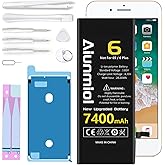 [7400mAh] for iPhone 6 Battery, Upgraded High Capacity 0 Cycle Li-Polymer Rechargeable Battery for iP6 A1586 A1589 A1549 with