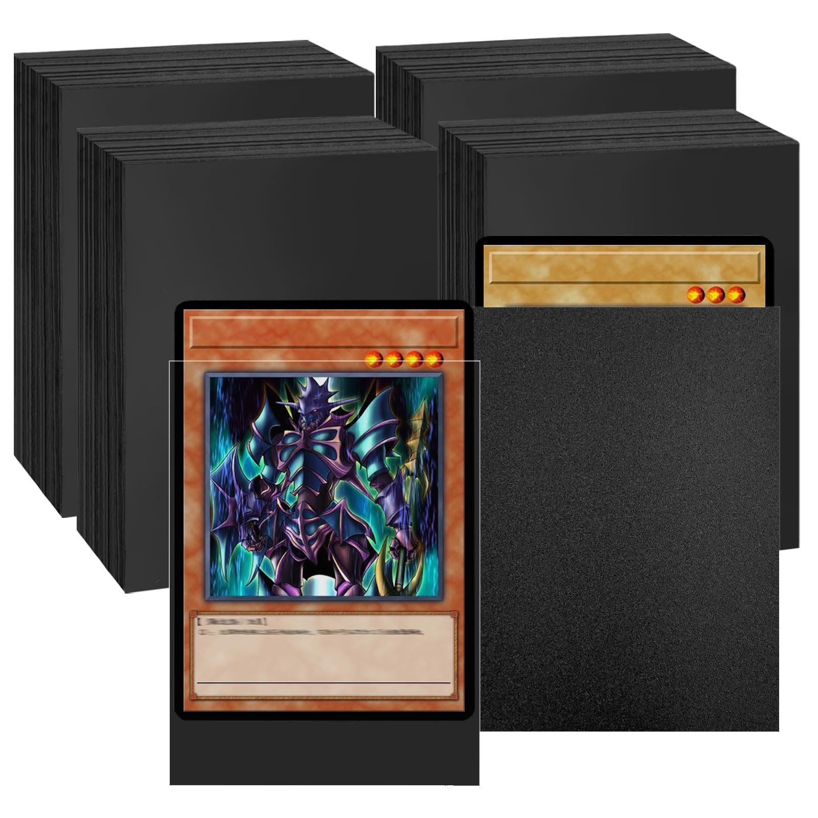 300 Pcs Black Card Sleeves 66 x 91mm Perfect Fit Inner Sleeves Standard Soft Penny Sleeves Card Protector Sleeves for MTG, TCG, PKM, Game Cards