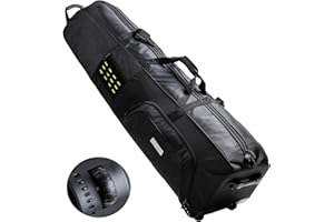 VIGEGARI Golf Travel Bag with Wheels - Airline-Approved Heavy Duty Oxford Golf Case for Clubs, Cart&StandBag, Soft-Sided Wate