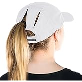 TOP-EX Oversized L XL XXL Women High Ponytail Messy Bun Packable Unstructured UV 50 Baseball Cap Running Hat