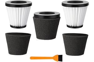 ANSOOK Replacement Scorpion Handheld Vacuum Cleaner Filter with Brush Compatible with Dirt Devil Scorpion Handheld Vacuum Cleaner Style F117, Compare to Parts AD40117 (3Pack)