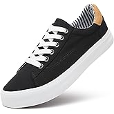 XRH Tennis Shoes Womens Low Top Casual Shoes for Women, Lace Up Canvas Sneakers Comfortable Shoes for Women Walking Shoes
