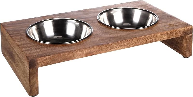 - Kato Double Bowl - Wood